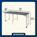 Heavy-Duty Grilling Slim-Fold Table XL - Choice 651 - Master Outdoor Kitchen Station for Tailgating & BBQ Detail