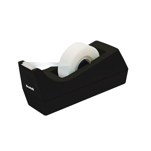 Smart Home Scotch Desktop Tape Dispenser, Black, 2.7 in. Collection