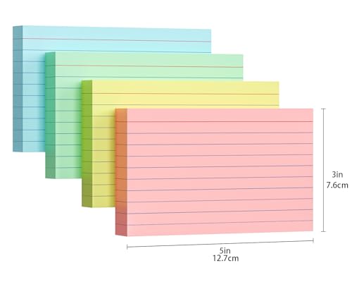 Minimalist Colored Index Cards 3x5, 200 Pack, 180gsm Heavy Kit
