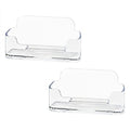 Classic HSYMQ Acrylic Business Card Holder for Desk, Clear Plastic Business