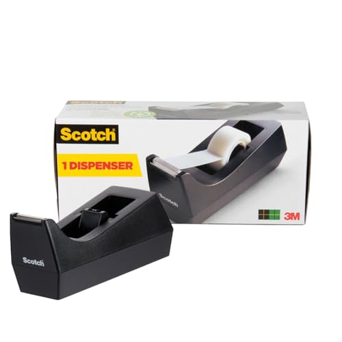 Smart Home Scotch Desktop Tape Dispenser, Black, 2.7 in. Collection