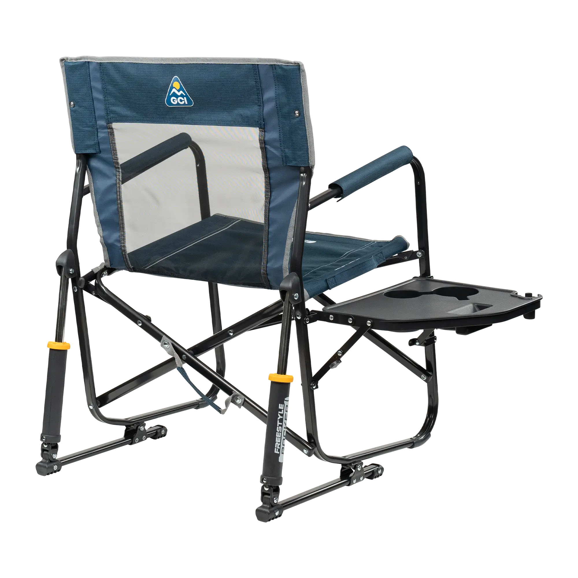 Heavy-Duty Freestyle Freestyle Rocker with Side Table - Choice 853 - RoadTrip Rocker Smooth Motion Camp Chair Detail