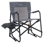 Heavy-Duty Freestyle Freestyle Rocker with Side Table - Choice 853 - RoadTrip Rocker Smooth Motion Camp Chair - Heathered Pewter