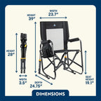 Smooth Motion Stowaway Rocker - Choice 794 - Freestyle Rocker Portable Outdoor Folding Chair Detail