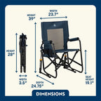 Smooth Motion Stowaway Rocker - Choice 794 - Freestyle Rocker Portable Outdoor Folding Chair Detail