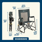 Smooth Motion Stowaway Rocker - Choice 794 - Freestyle Rocker Portable Outdoor Folding Chair Detail