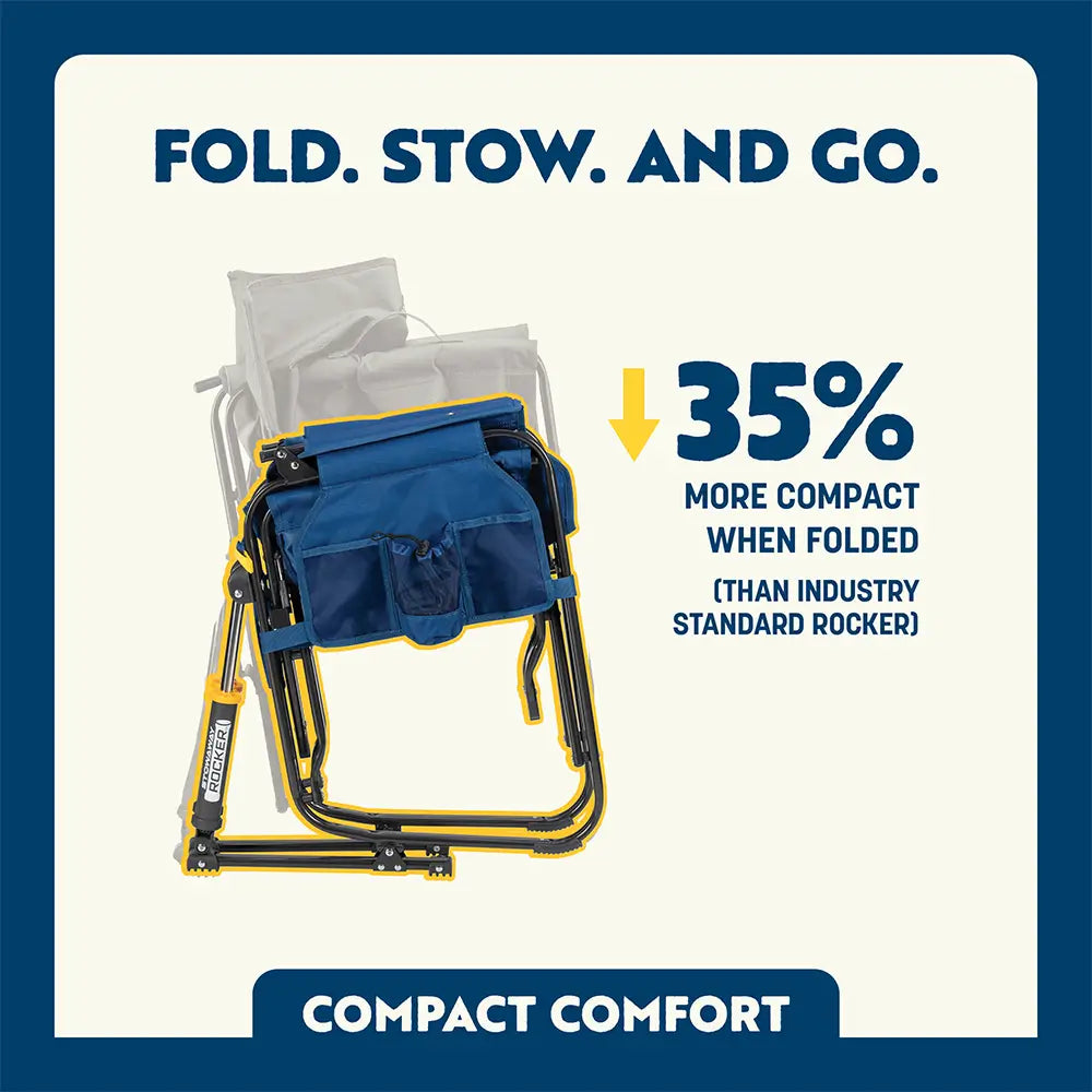 Smooth Motion Stowaway Rocker - Choice 794 - Freestyle Rocker Portable Outdoor Folding Chair Detail