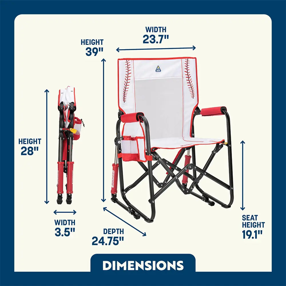 Smooth Motion Stowaway Rocker - Choice 794 - Freestyle Rocker Portable Outdoor Folding Chair Detail