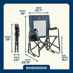 Smooth Motion Stowaway Rocker - Choice 794 - Freestyle Rocker Portable Outdoor Folding Chair Detail