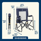 Smooth Motion Stowaway Rocker - Choice 794 - Freestyle Rocker Portable Outdoor Folding Chair Detail