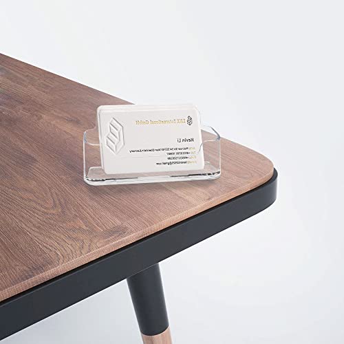 Classic HSYMQ Acrylic Business Card Holder for Desk, Clear Plastic Business