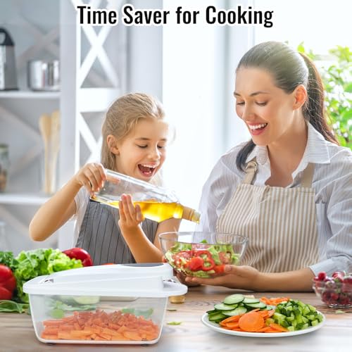 Eco-Friendly 8 Blade All-in-1 Vegetable Chopper Mandoline Slicer with Set