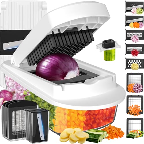Eco-Friendly 8 Blade All-in-1 Vegetable Chopper Mandoline Slicer with Set