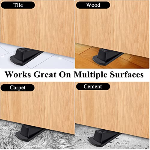 Classic 4 Pack Door Stoppers, Rubber for Bottom of Door, for Daily Use