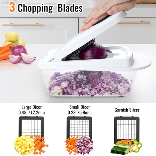 Eco-Friendly 8 Blade All-in-1 Vegetable Chopper Mandoline Slicer with Set