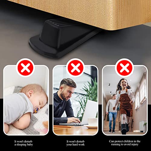 Classic 4 Pack Door Stoppers, Rubber for Bottom of Door, for Daily Use