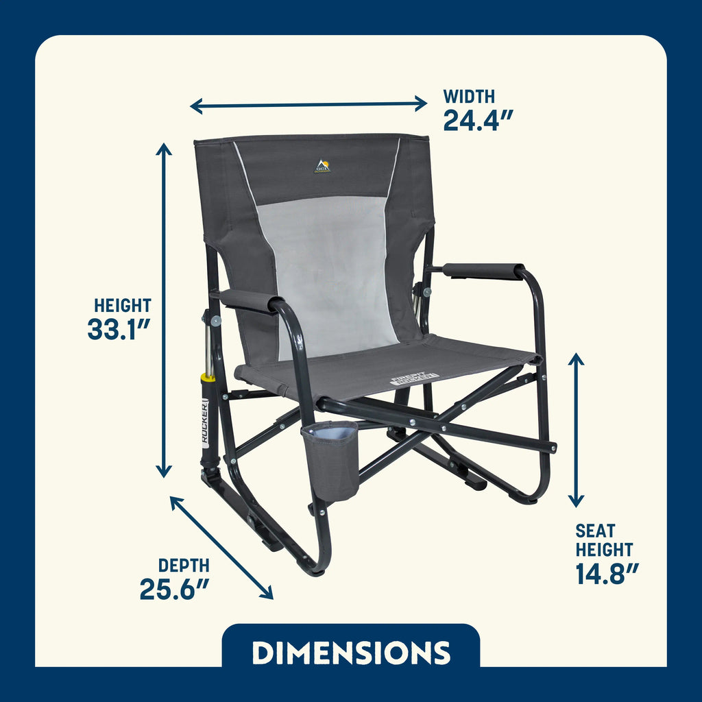 Patented Spring-Action FirePit Rocker - Choice 737 - RoadTrip Rocker Smooth Motion Camp Chair Detail