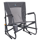 Patented Spring-Action FirePit Rocker - Choice 737 - RoadTrip Rocker Smooth Motion Camp Chair - Pewter