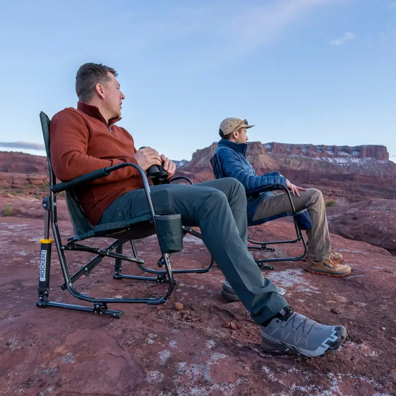 Patented Spring-Action FirePit Rocker - Choice 737 - RoadTrip Rocker Smooth Motion Camp Chair Detail