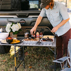 Slim-Fold Slim-Fold Table - Choice 196 - Slim-Fold Outdoor Cook Station with Storage Shelves Detail