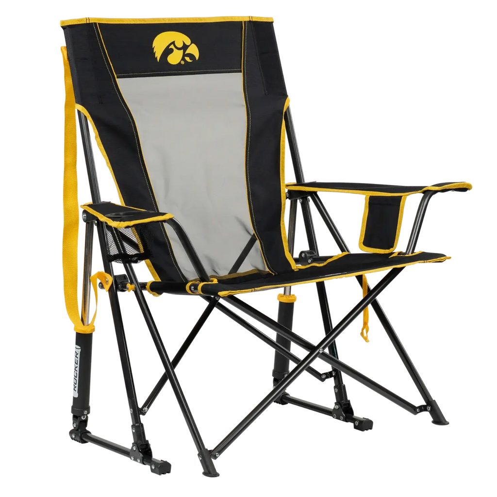 Smooth Motion College Comfort Pro Rocker - Iowa Hawkeyes - Choice 249 - Freestyle Rocker Portable Outdoor Folding Chair - Default Title