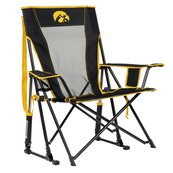 Smooth Motion College Comfort Pro Rocker - Iowa Hawkeyes - Choice 249 - Freestyle Rocker Portable Outdoor Folding Chair - Default Title