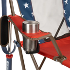 Heavy-Duty Freestyle Comfort Pro Rocker - USA Anniversary Deluxe - Choice 424 - RoadTrip Rocker Smooth Motion Camp Chair Detail