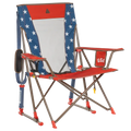 Heavy-Duty Freestyle Comfort Pro Rocker - USA Anniversary Deluxe - Choice 424 - RoadTrip Rocker Smooth Motion Camp Chair - Default Title