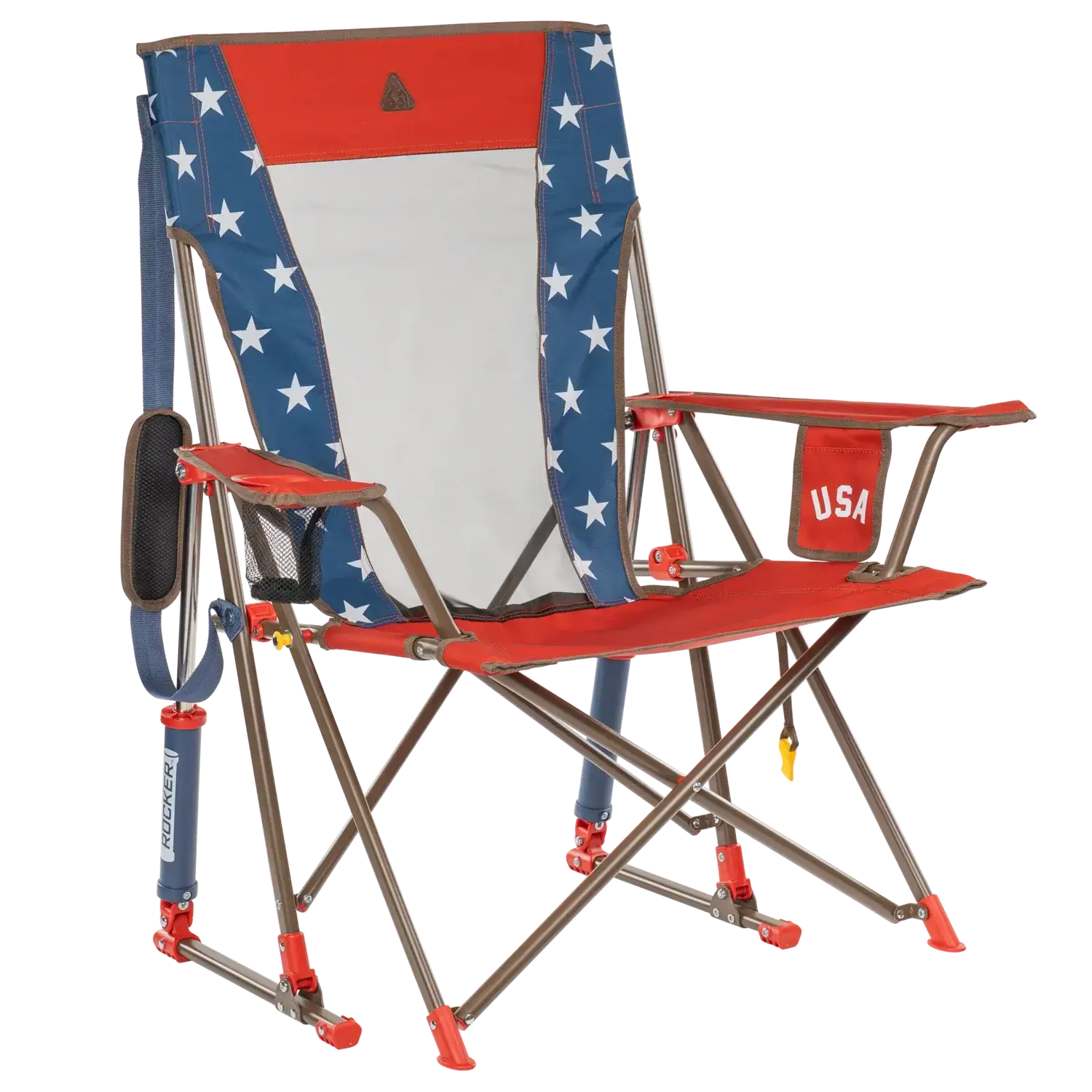 Heavy-Duty Freestyle Comfort Pro Rocker - USA Anniversary Deluxe - Choice 424 - RoadTrip Rocker Smooth Motion Camp Chair - Default Title