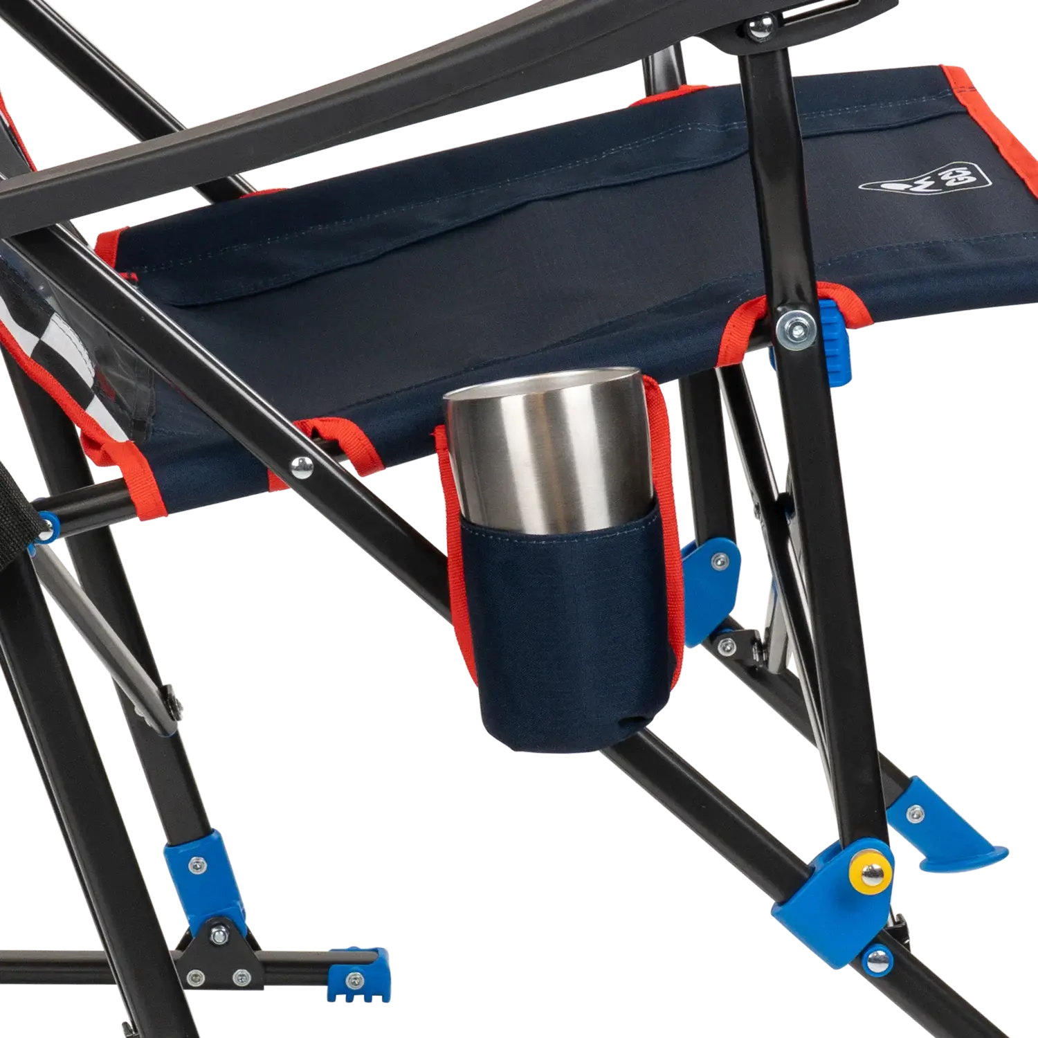 Heavy-Duty Freestyle RoadTrip Rocker - NASCAR For Him - Choice 453 - Heavy-Duty Kickback Rocker with Beverage Holder Detail