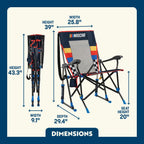 Heavy-Duty Freestyle RoadTrip Rocker - NASCAR For Him - Choice 453 - Heavy-Duty Kickback Rocker with Beverage Holder Detail