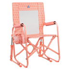 Smooth Motion Stowaway Rocker - Choice 794 - Freestyle Rocker Portable Outdoor Folding Chair - Coral Mosaic