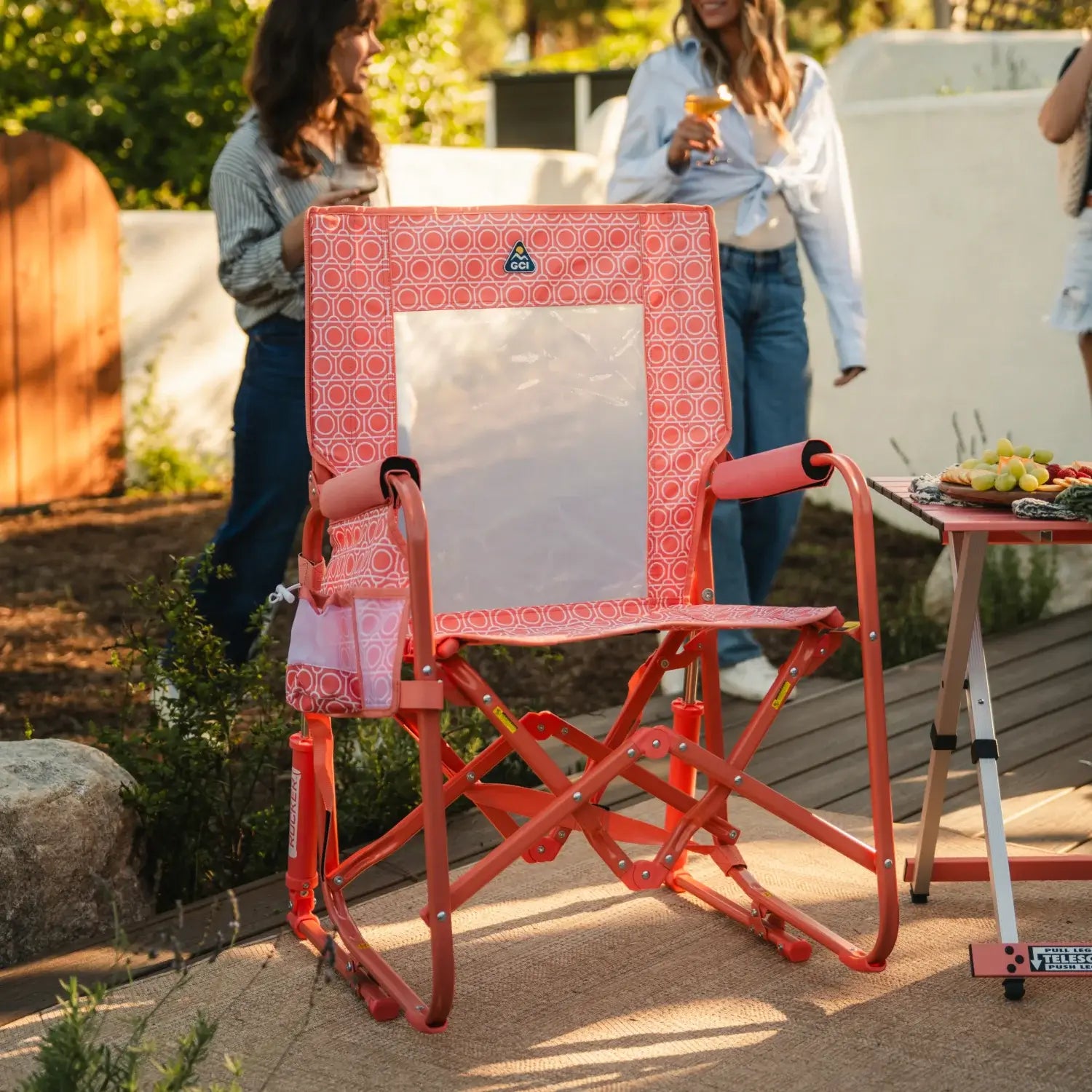 Smooth Motion Stowaway Rocker - Choice 794 - Freestyle Rocker Portable Outdoor Folding Chair Detail