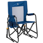Smooth Motion Stowaway Rocker - Choice 794 - Freestyle Rocker Portable Outdoor Folding Chair - Soft Navy